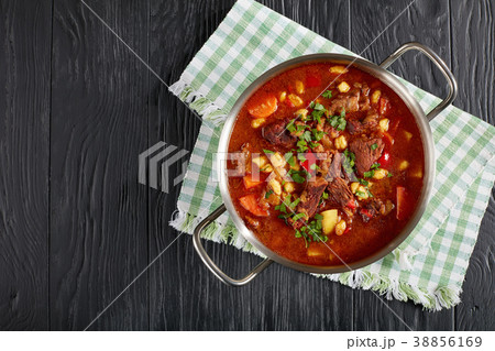hot hungarian goulash in a pot hot hungarian goulash in a pot 38856169