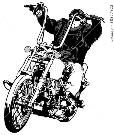 Rider On Chopperのイラスト素材 [38857822] - PIXTA