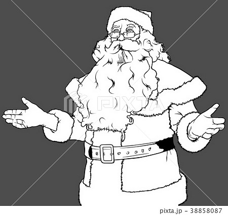 Santa Claus Gesturing Welcomeのイラスト素材