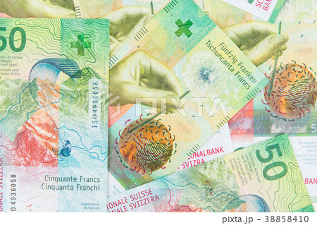 New fifty Swiss Franc bankonote as background New fifty Swiss Franc bankonote as background 38858410