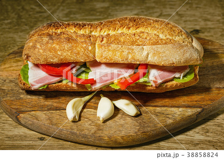 Sandwich with bacon 38858824