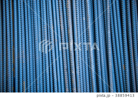 heap of rebar steel 38859413