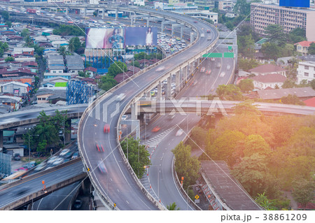 Interchange intersection with motion blur 38861209