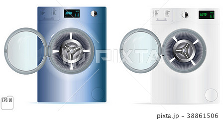 Washing machines with an open door detail  38861506
