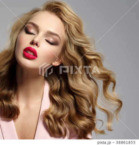 Portrait of a woman with closed eyes and quiet emotions Portrait of a woman with closed eyes and quiet emotions 38861855