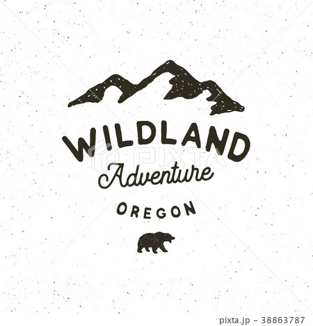 vintage wilderness logo. hand drawn retro styled 38863787