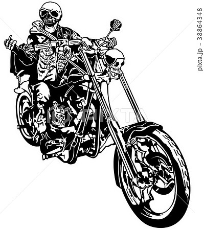 Skeleton Rider On Chopperのイラスト素材 Skeleton Rider On Chopperのイラスト素材