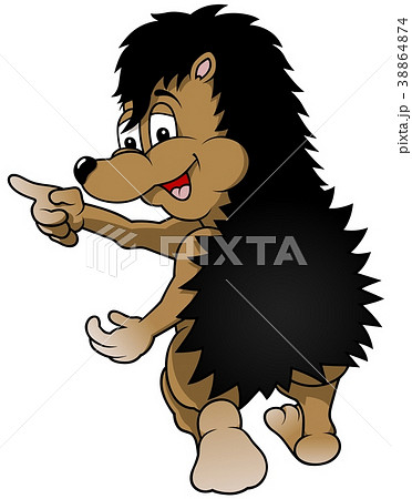Hedgehog Pointing and Walking Away 38864874