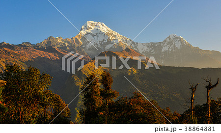 Beautiful mountain peak in snow 38864881