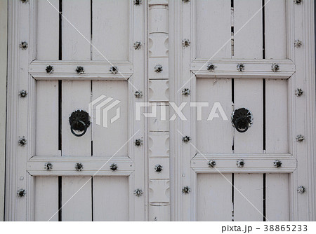 Wooden door of ancient fort 38865233
