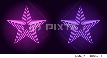 Neon purple and violet star 38867010