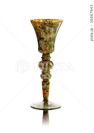 Vintage wineglass isolated on white background 38867643