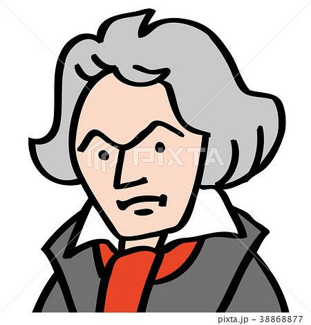 ベートーベンの似顔絵のイラスト素材 3677