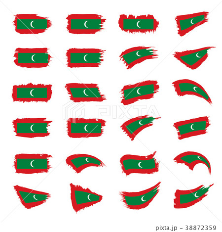 Maldives flag, vector illustration 38872359
