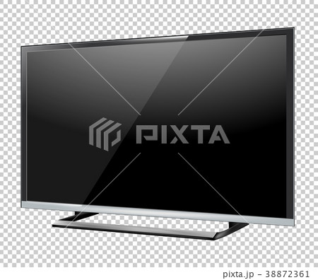 Black LED tv television screen blank on background Black LED tv television screen blank on background 38872361