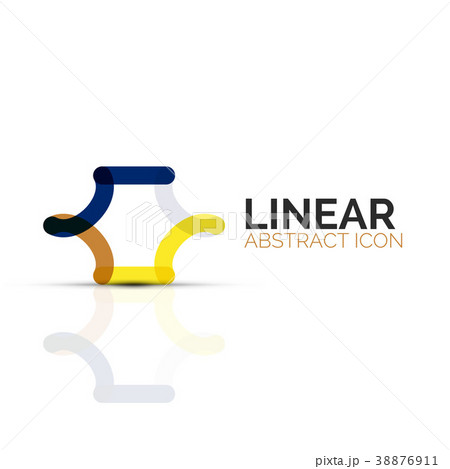 Abstract flower or star minimalistic linear icon 38876911