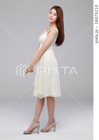 Beauty stylish asian women posing in fashionable clothes isolated White background. 097 38879210