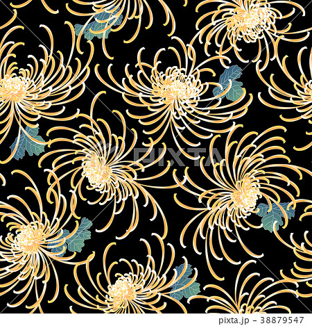 日本的な菊の柄 38879547