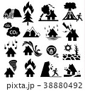 natural disaster icon set 38880492
