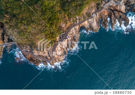 drone aerial view of the coastline drone aerial view of the coastline 38880730