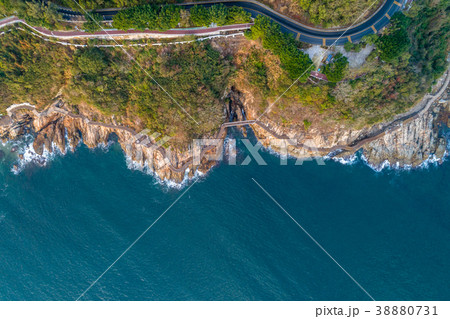 drone aerial view of the coastline drone aerial view of the coastline 38880731