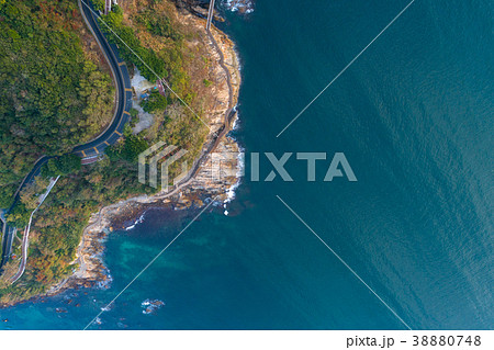 drone aerial view of the coastline drone aerial view of the coastline 38880748