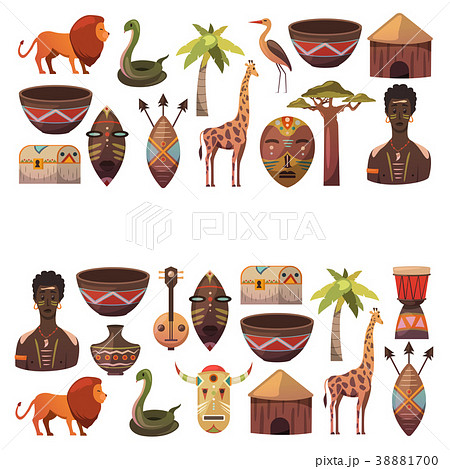 African banners. Africa icons and design elements 38881700