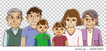 6人家族 兄弟 集合のイラスト素材 3809