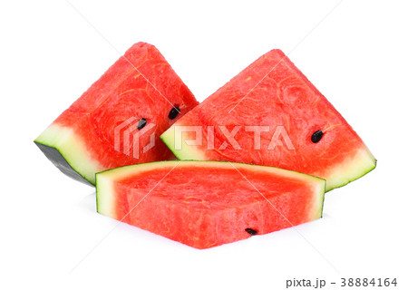 sliced red watermelon isolated on white background sliced red watermelon isolated on white background 38884164