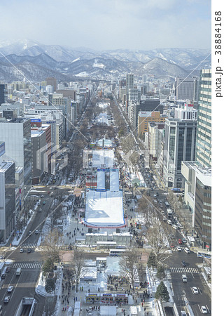 さっぽろテレビ塔からの眺め（雪まつり会場） 38884168