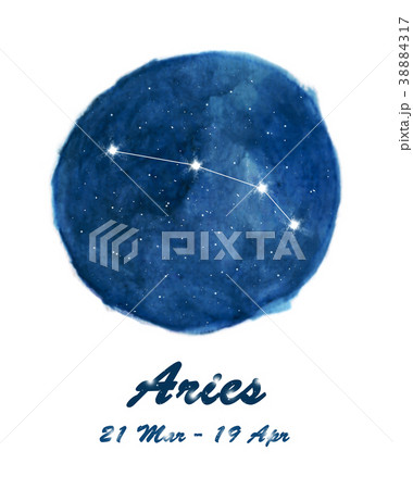 Aries constellation icon of zodiac sign Aries 38884317