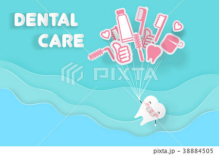 tooth with dental care tooth with dental care 38884505