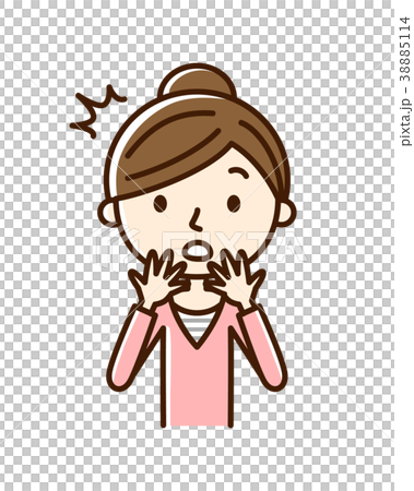 女性感到驚訝 38885114