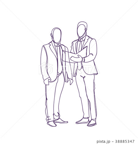 Two Business Man Silhouette Sketch Discuss Two Business Man Silhouette Sketch Discuss 38885347