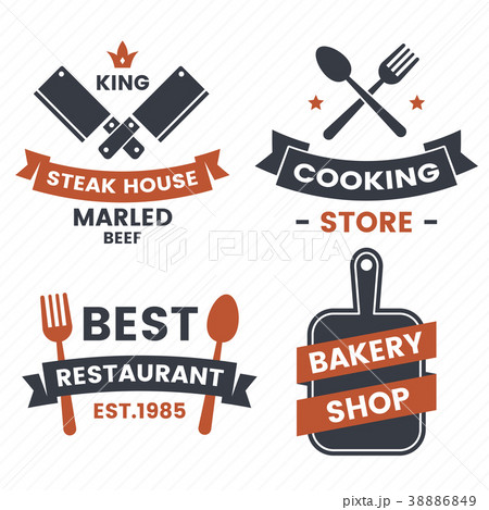 Restaurant Retro Vector Logo for banner Restaurant Retro Vector Logo for banner 38886849