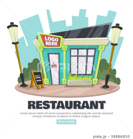 Restaurant Retro Vector Logo for banner Restaurant Retro Vector Logo for banner 38886850
