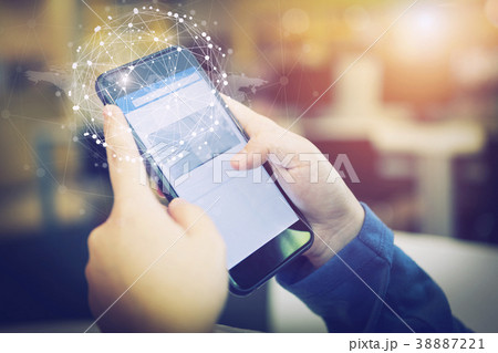 Smartphone with wireless connection Smartphone with wireless connection 38887221