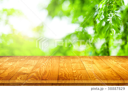 Empty wooden table perspective for product 38887829