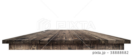 Empty wooden table perspective with clipping mask Empty wooden table perspective with clipping mask 38888682