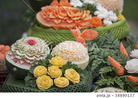 THAILAND BANGKOK THAI FOOD CARVING 38890137