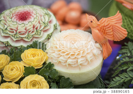 THAILAND BANGKOK THAI FOOD CARVING THAILAND BANGKOK THAI FOOD CARVING 38890165