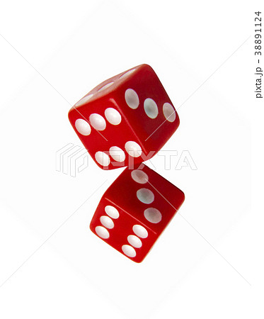 red dice on white background 38891124