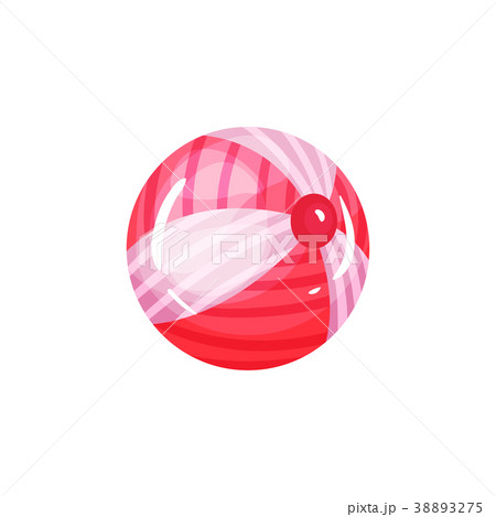 Cartoon icon of inflatable ball for playing on the Cartoon icon of inflatable ball for playing on the 38893275