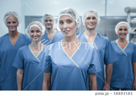 Confident perspective doctor smiling and looking 38893583