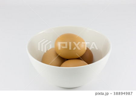 Eggs in white bowl Eggs in white bowl 38894987