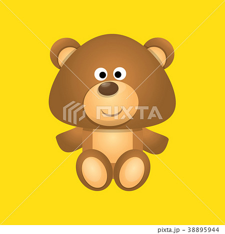vector funny and ute Teddy bear cartoon character 38895944