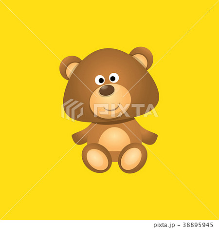 vector funny and ute Teddy bear cartoon character 38895945