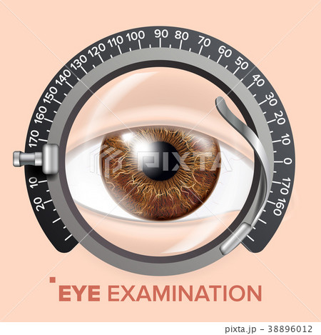 Eye Test Banner Vector. Clinic Consultation Eye Test Banner Vector. Clinic Consultation 38896012