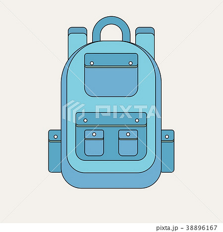 School backpack in a flat style. Kids backpack on School backpack in a flat style. Kids backpack on 38896167