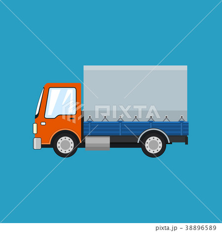 Small Covered Truck Isolated 38896589